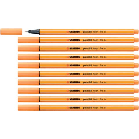 Fineliner Stabilo Point 88® 0,4 mm arancio neon 88/054